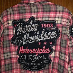 Harley Davidson Pearl Snap Shirt Large